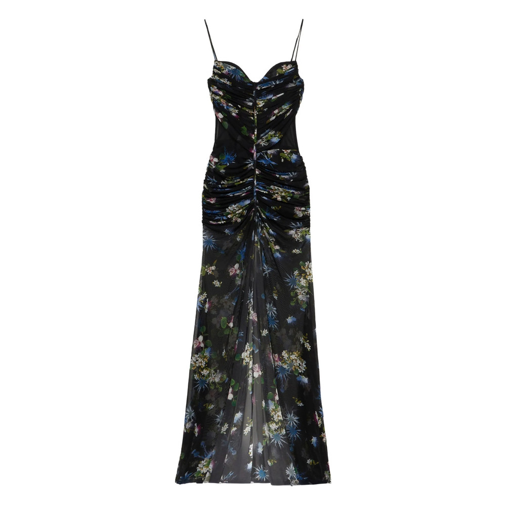 Blumarine Floral-print Ruched Maxi Dress