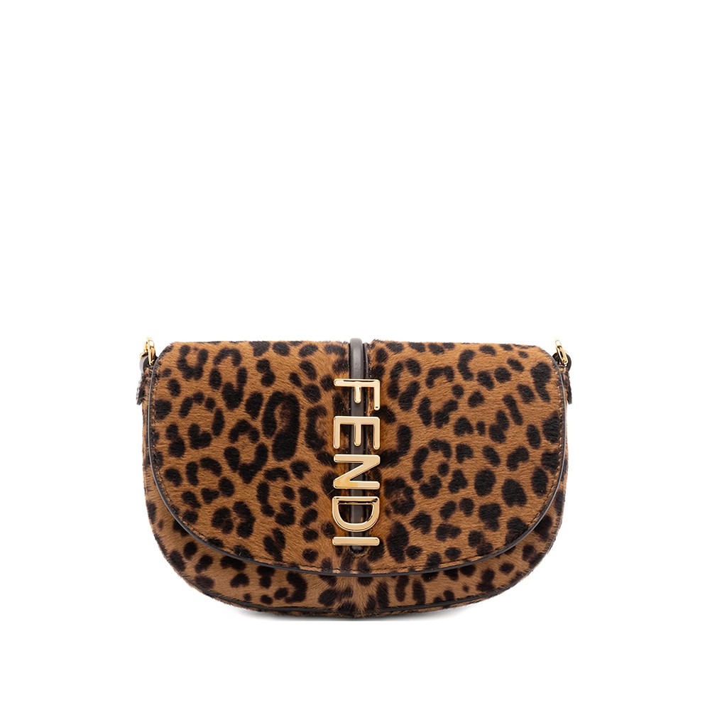 Fendi Leopard Chain Tote Bag