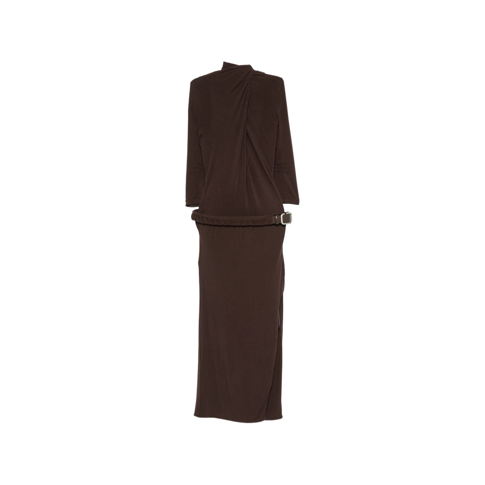 The Attico Belted Open-back Maxi Dress