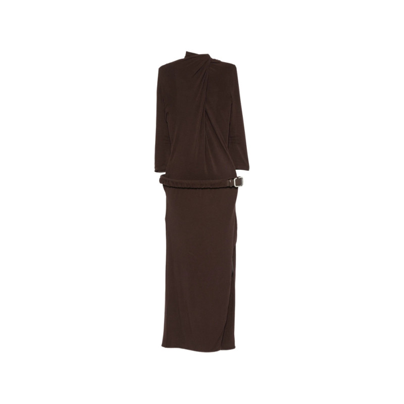 The Attico Belted Open-back Maxi Dress