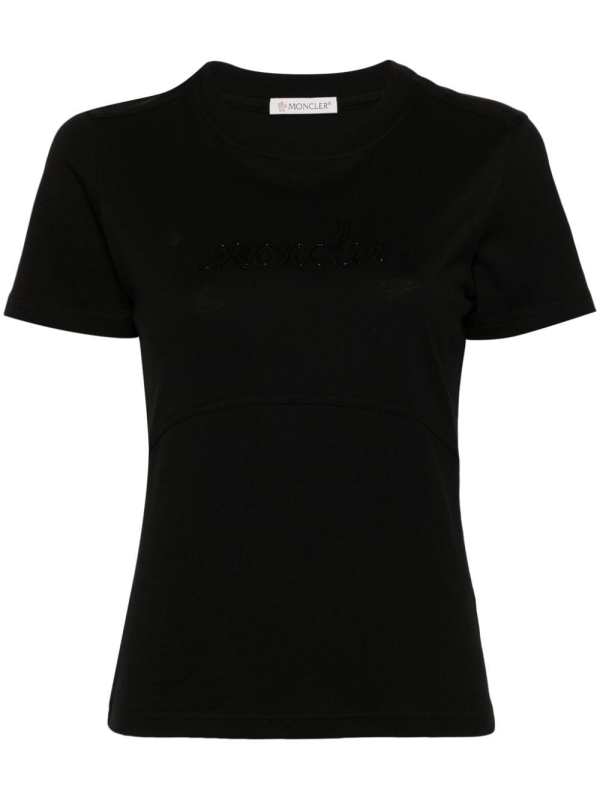 logo-embroidered cotton T-shirt