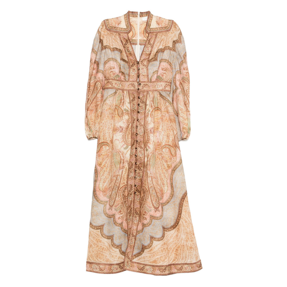 Zimmermann Wanderlust Plunge Midi Dress