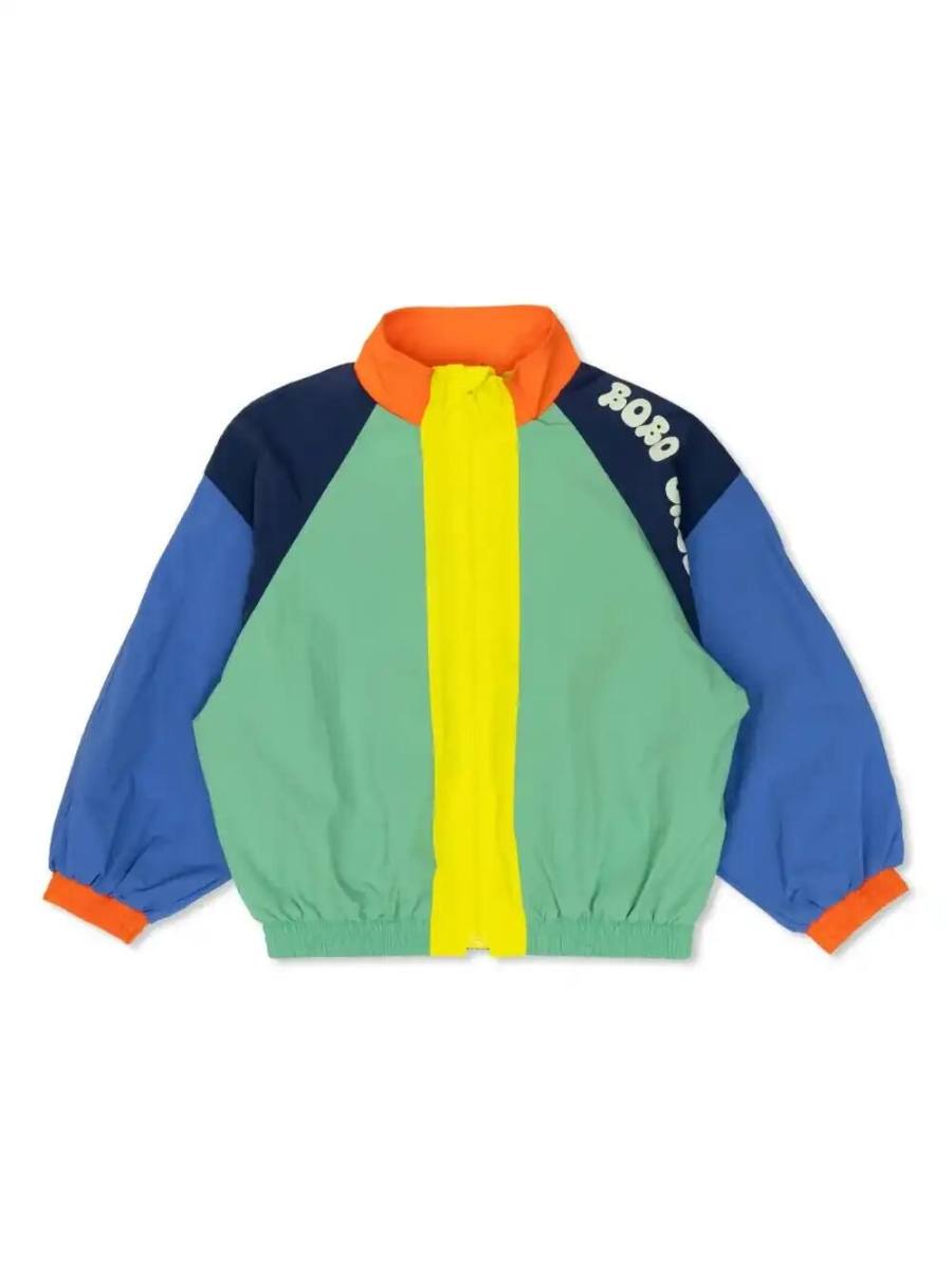 Wavy colour-block jacket
