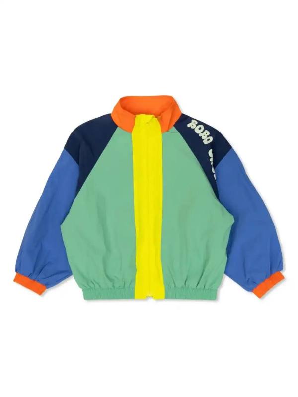 Wavy colour-block jacket