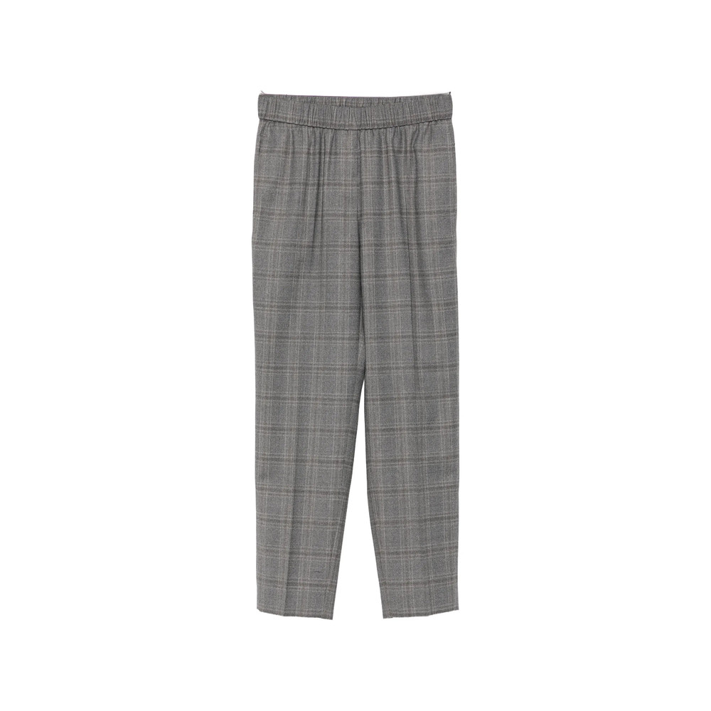 Peserico Check Elasticated-waist Trousers