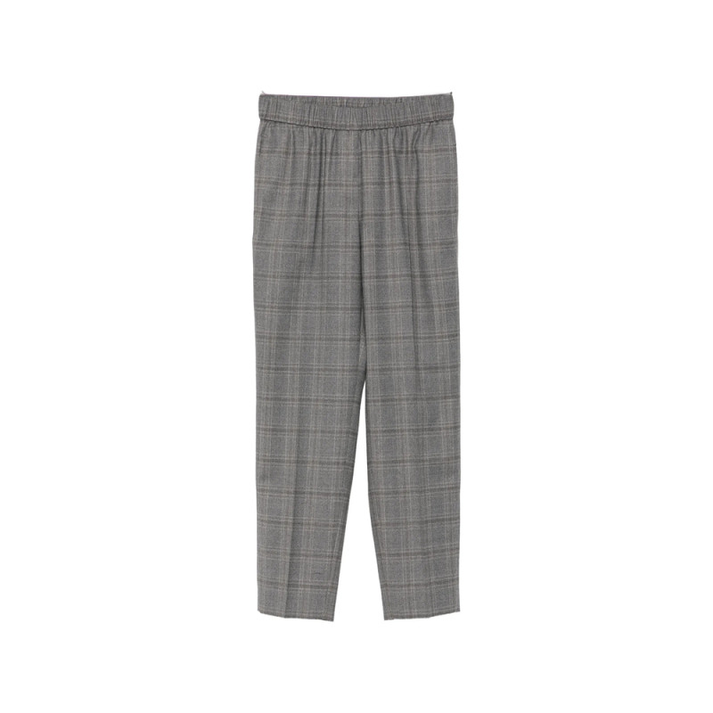 Peserico Check Elasticated-waist Trousers