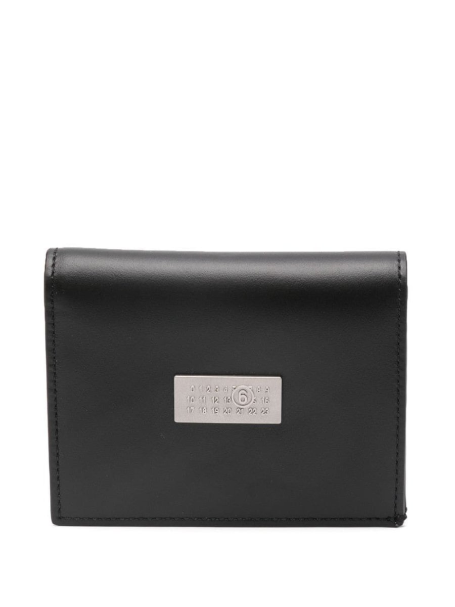 numbers-motif leather wallet