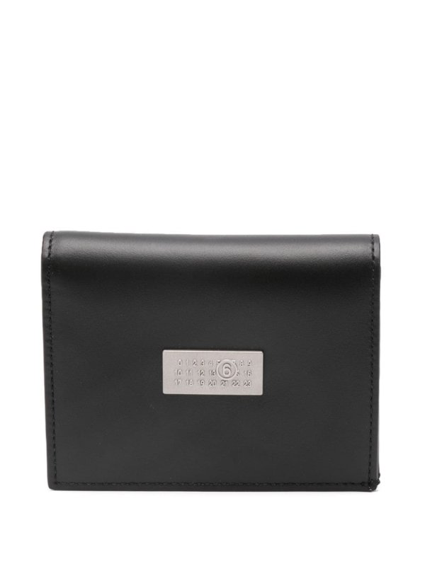 numbers-motif leather wallet