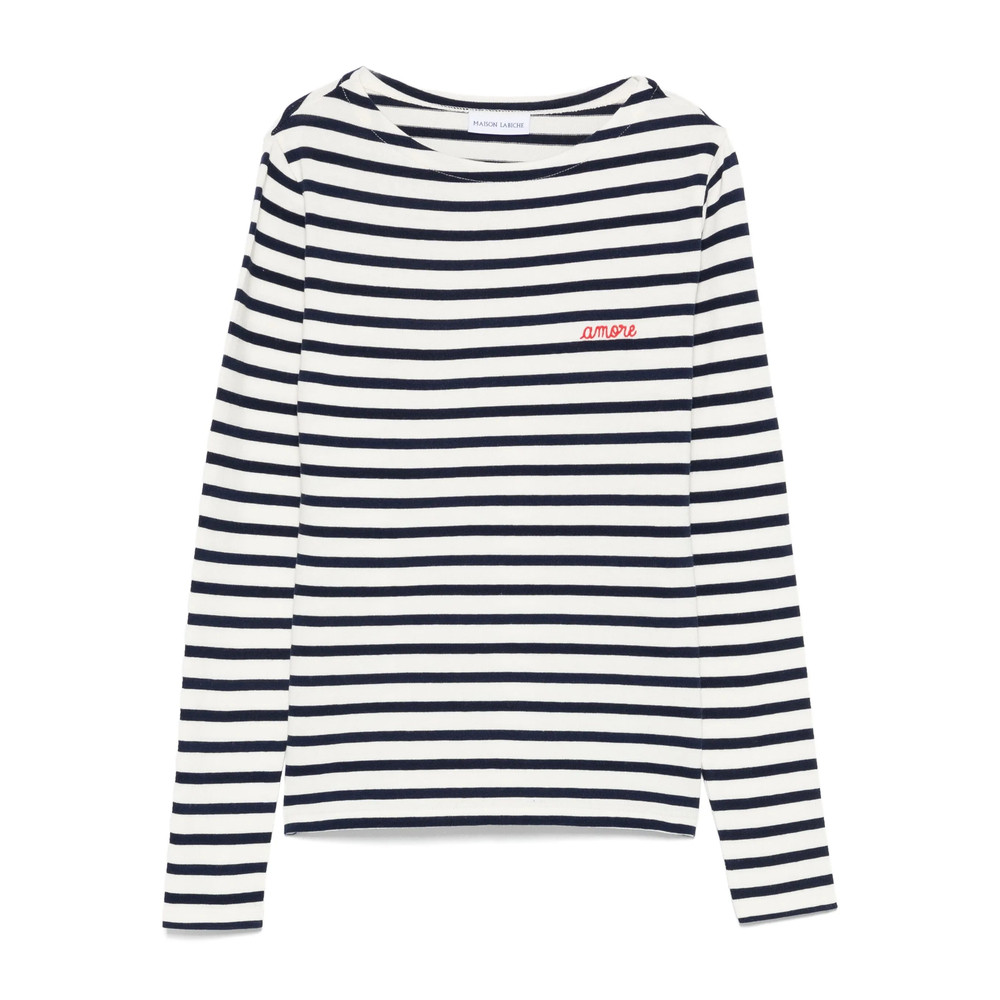 Maison Labiche Colombier Stripe Boat-neck T-shirt