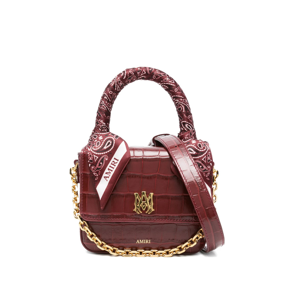 Amiri Crocodile-effect Scarf-handle Tote Bag