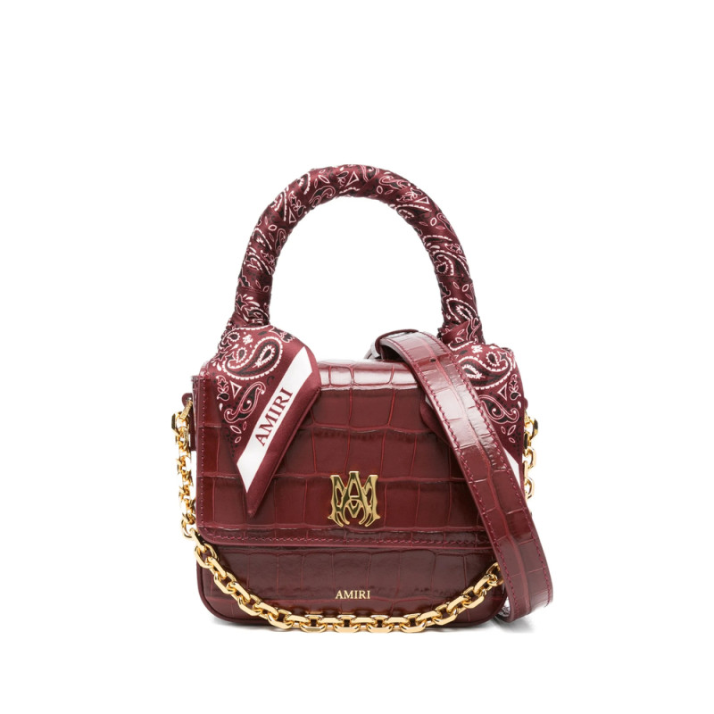 Amiri Crocodile-effect Scarf-handle Tote Bag
