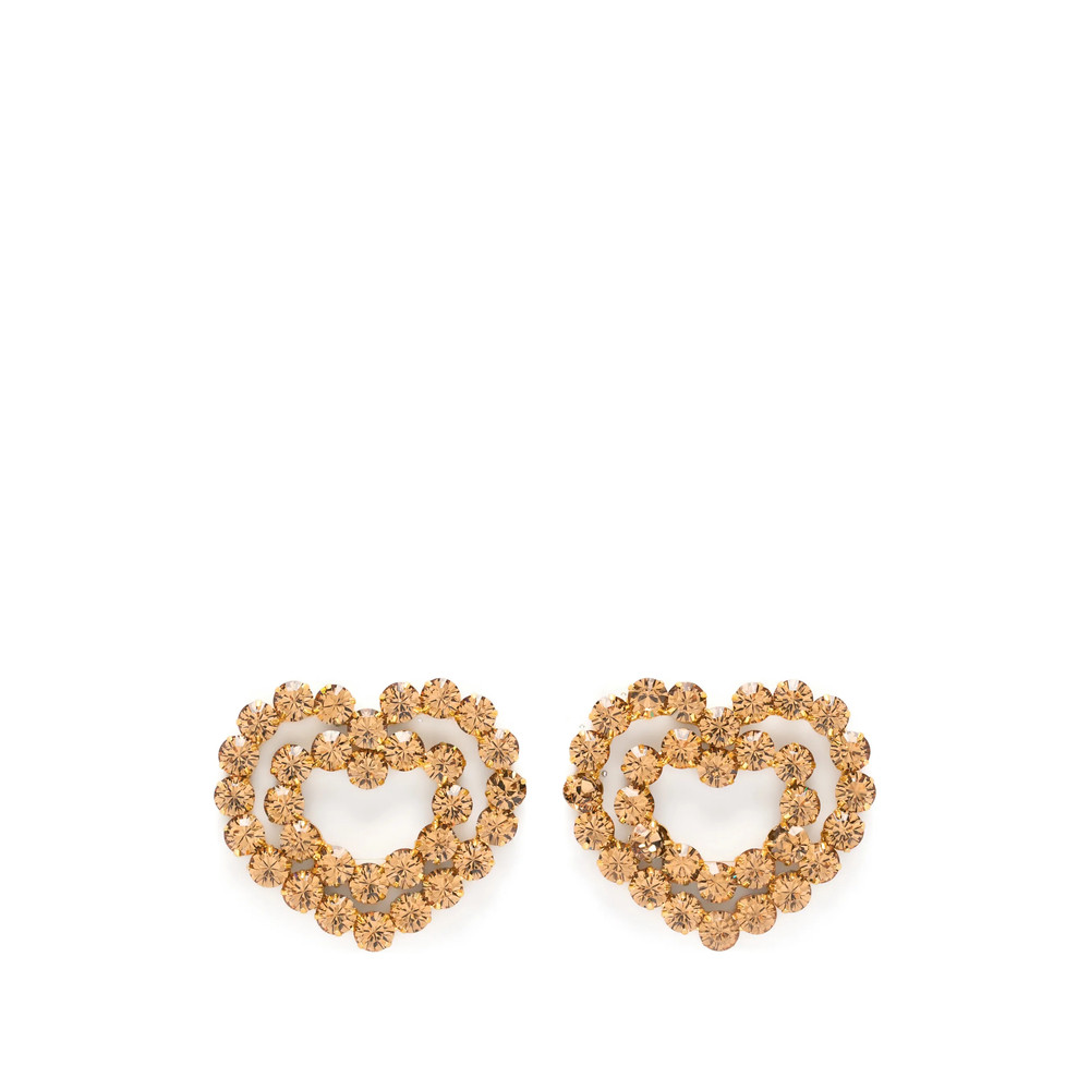 Vanina Crystal-embellished Heart-shaped Earrings
