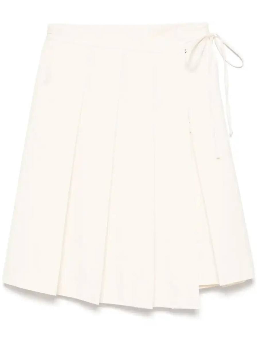 pleated wrap skirt