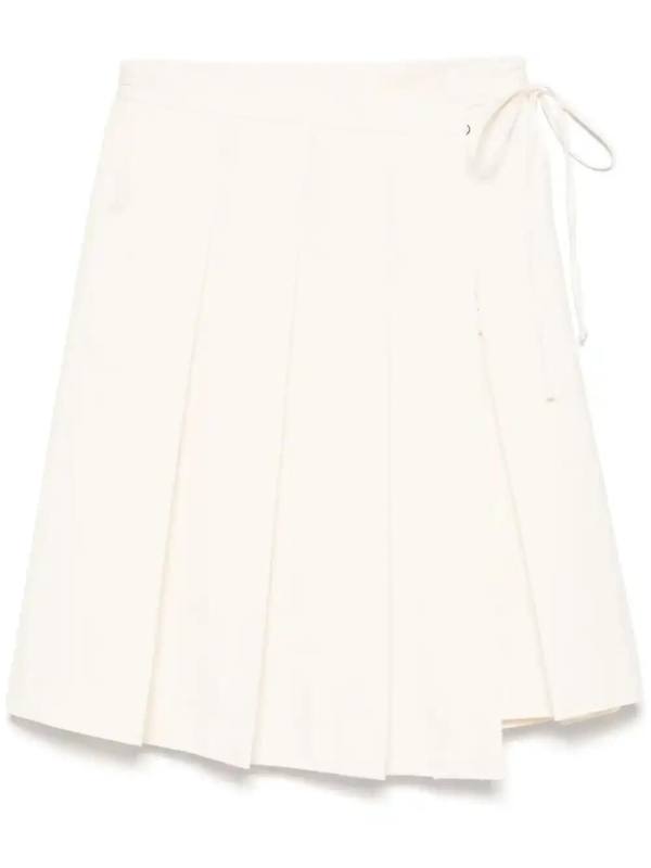 pleated wrap skirt