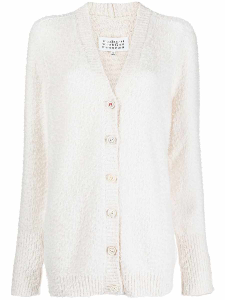V-neck knitted cardigan