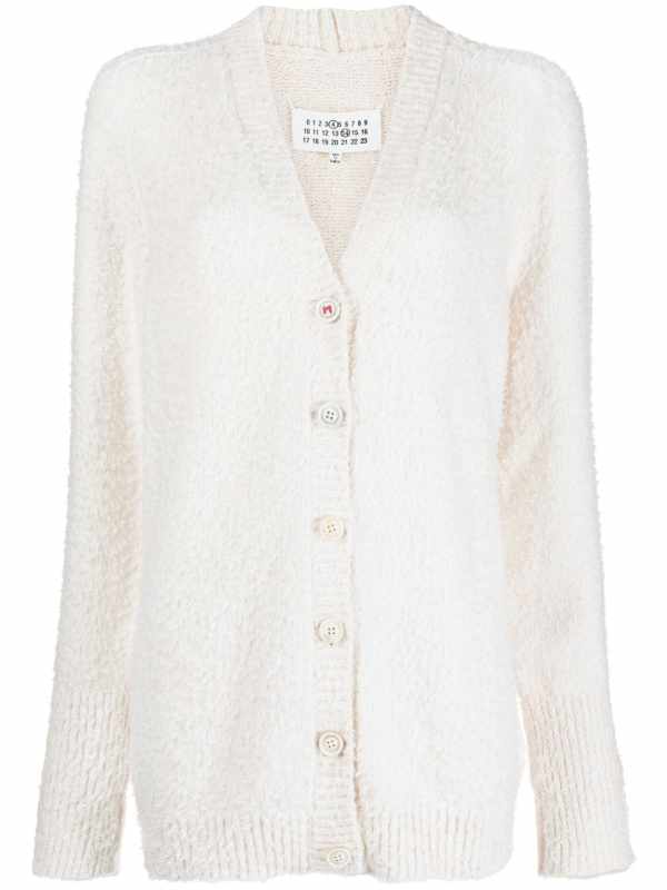 V-neck knitted cardigan