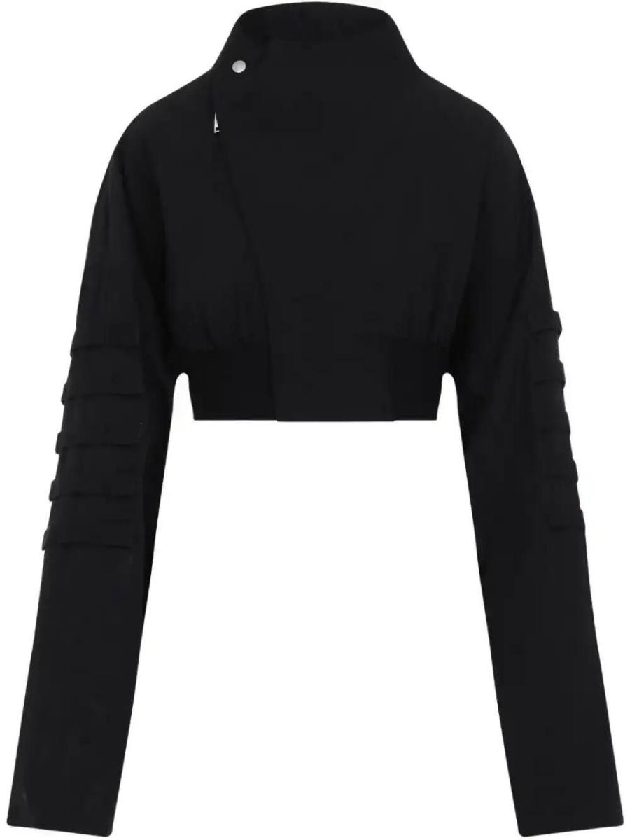 zipped cropped jacket