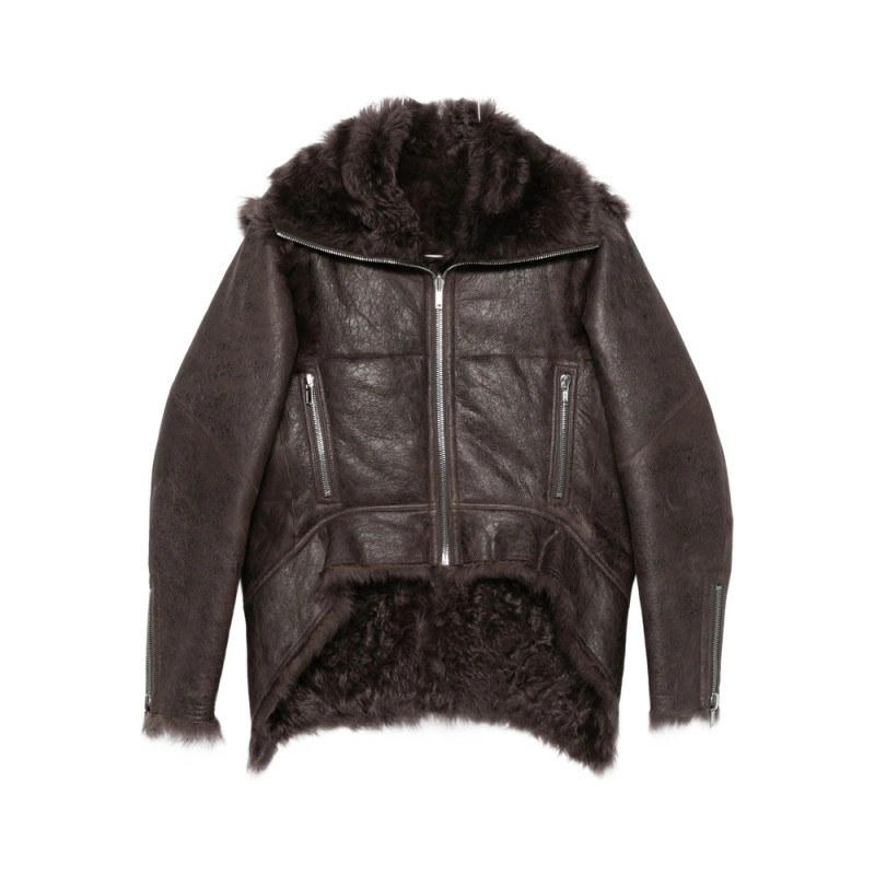 Rick Owens Shearling Zip-front Jacket