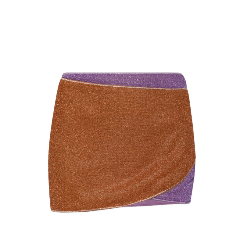 Oséree Lurex-thread Wrap-style Skirt