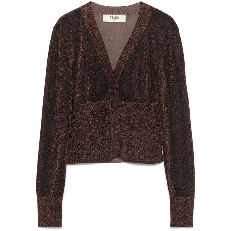 Fendi Metallic-threading Cardigan