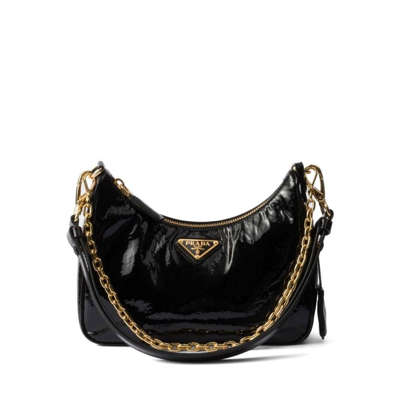 Prada Re-Edition Patent Leather Shoulder Bag