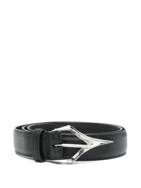 Spiky leather belt