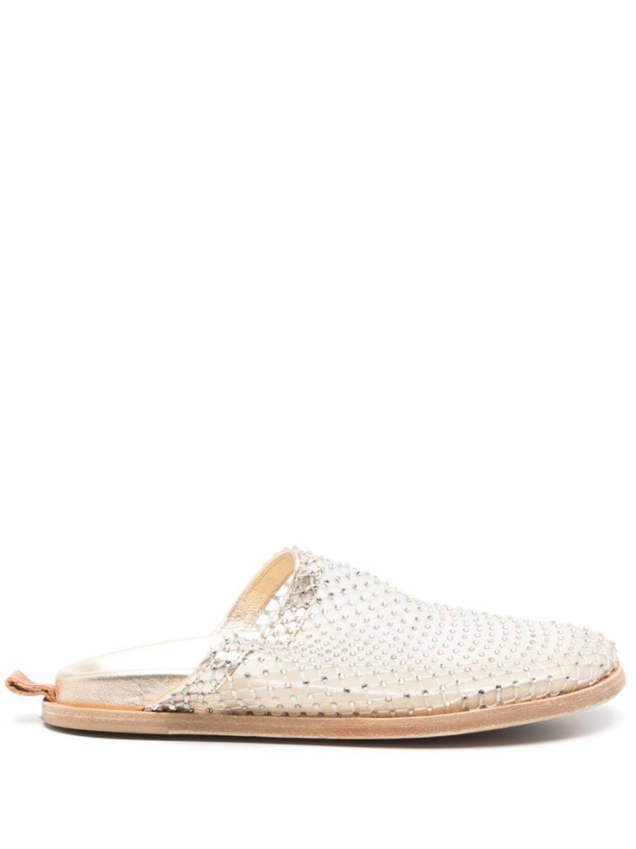 rhinestone-embellished slippers