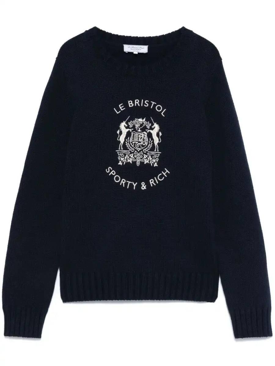 x Le Bristol Paris crest-embroidered sweater