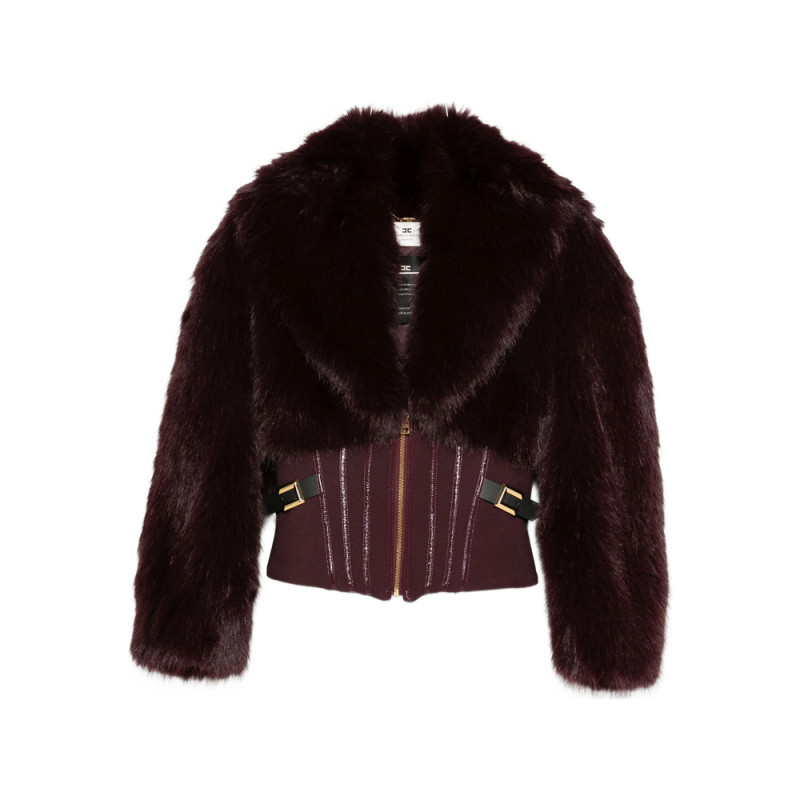 Elisabetta Franchi Faux-fur Buckled Jacket