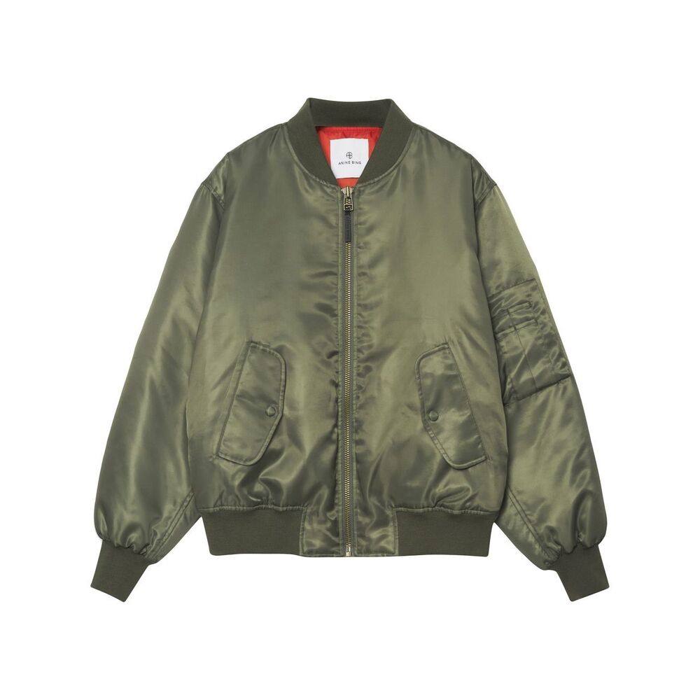 Anine Bing Leon Satin Bomber Jacket