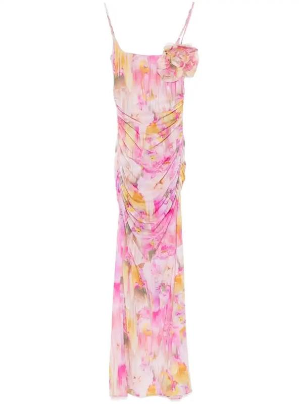 floral-print maxi dress