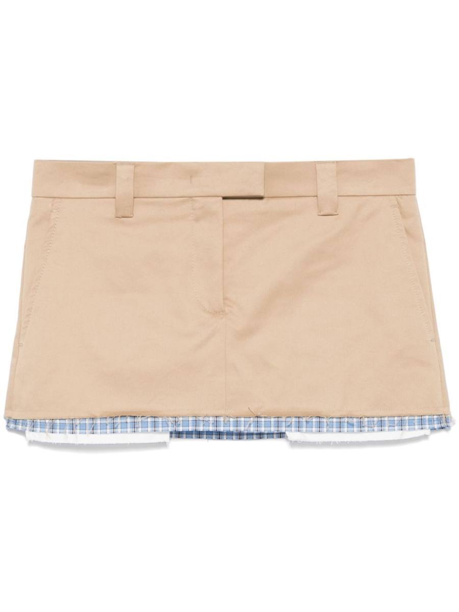 contrasting-trim skirt