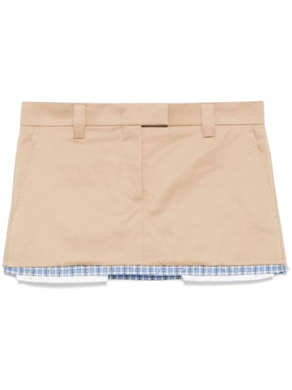 contrasting-trim skirt