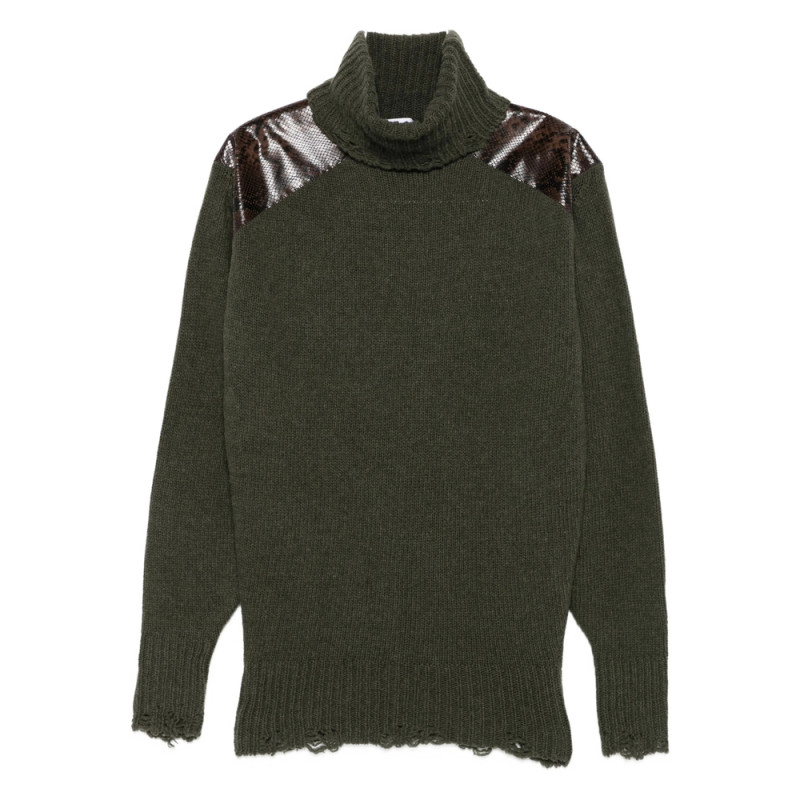 Stella Mccartney Panelled Frayed-hem Sweater