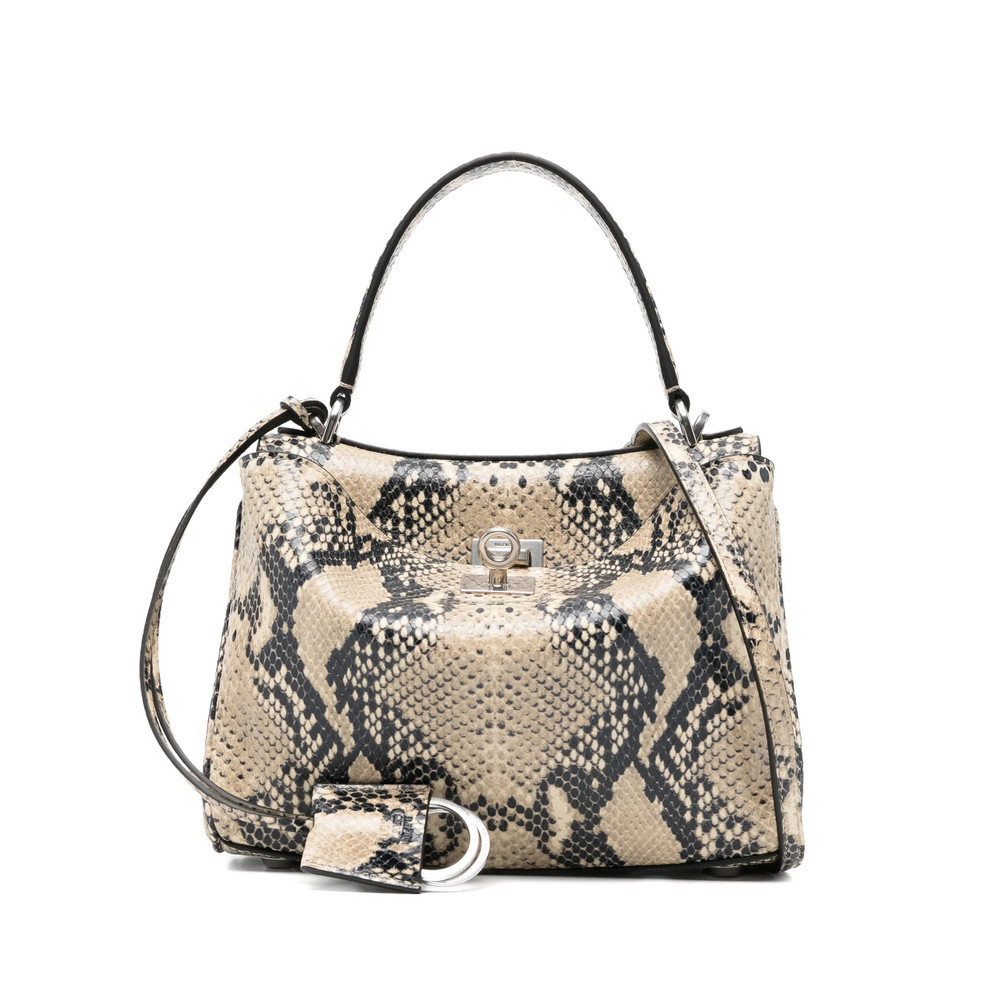 Balenciaga Rodeo Snakeskin-effect Tote Bag