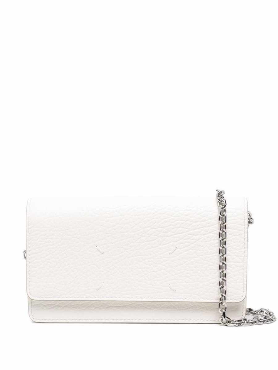 four-stitch leather wallet-on-chain
