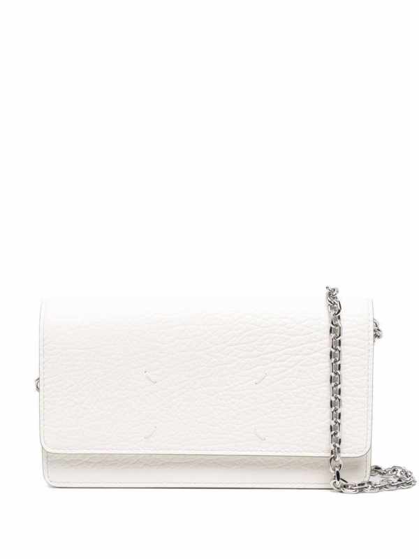 four-stitch leather wallet-on-chain