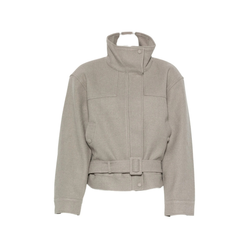 La Piscine Belted High-neck Bomber Jacket