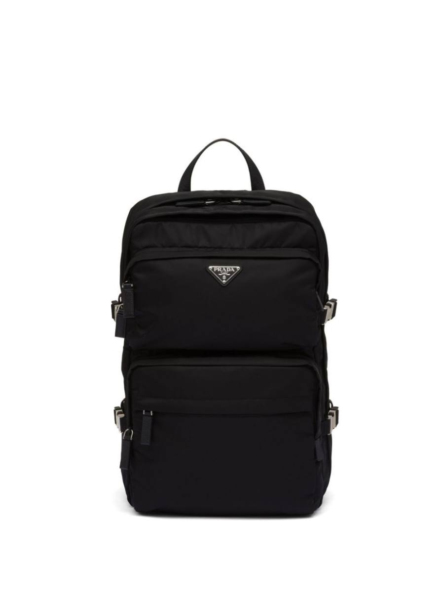 Re-Nylon Saffiano leather backpack