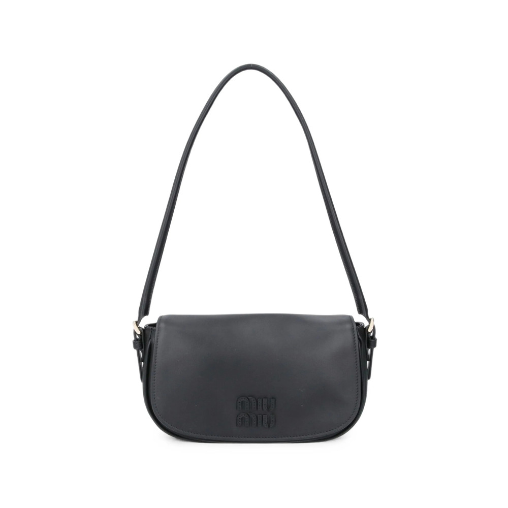 Miu Miu Logo-embossed Leather Shoulder Bag