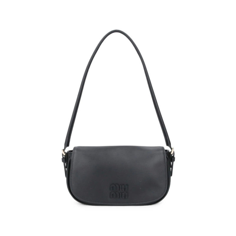 Miu Miu Logo-embossed Leather Shoulder Bag
