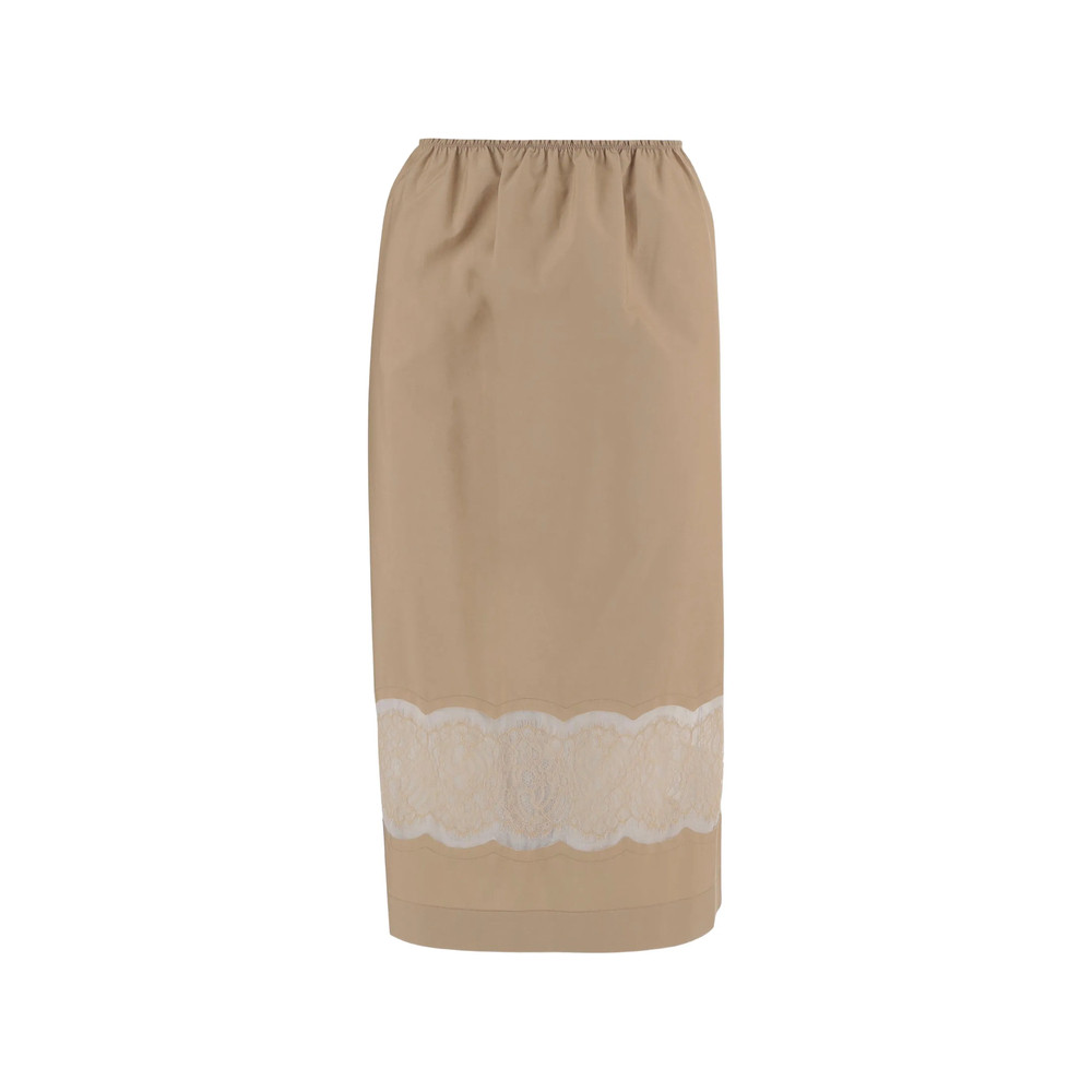 Carven Lace-panel Midi Skirt