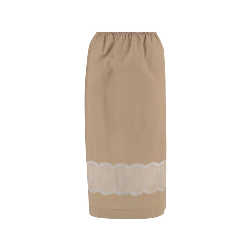 Carven Lace-panel Midi Skirt
