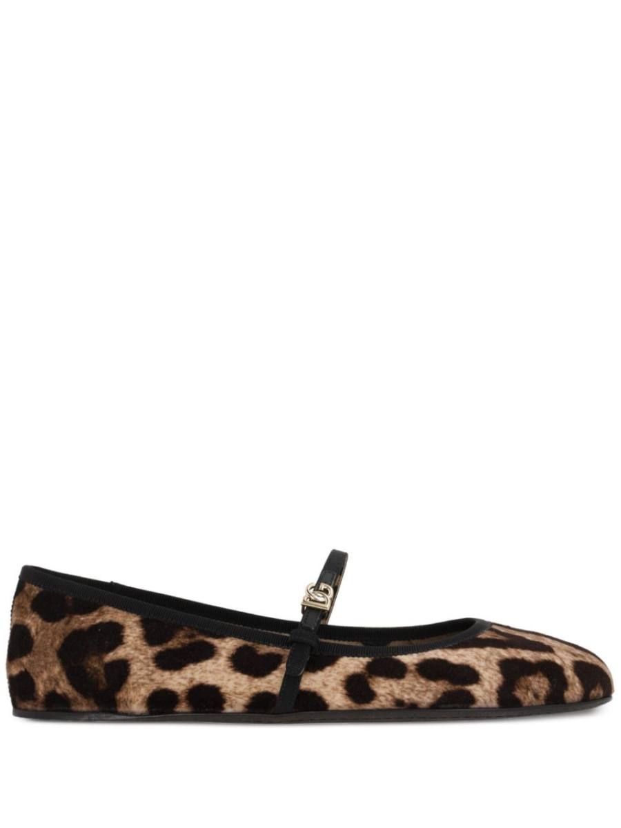 logo-buckle ballerinas