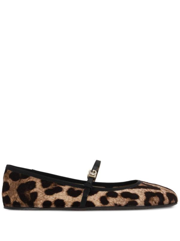 logo-buckle ballerinas