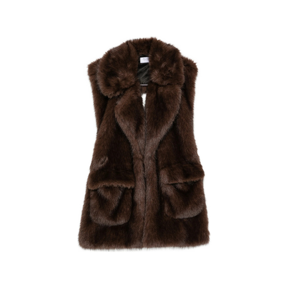 Le Sully Studio Faux-fur-panelled Longline Jacket