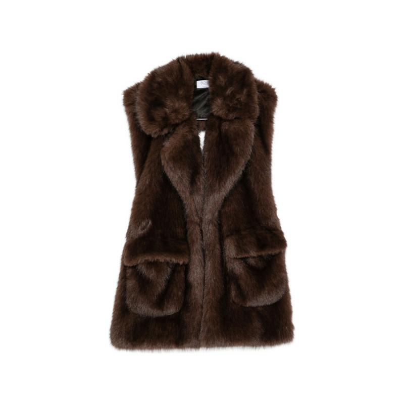 Le Sully Studio Faux-fur-panelled Longline Jacket