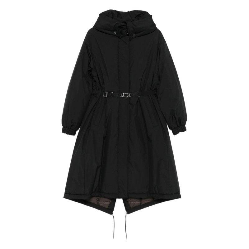Moorer Belted High-neck Coat