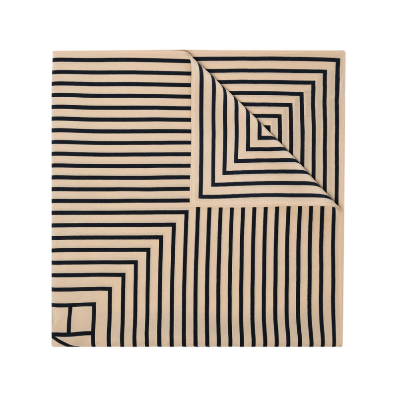 Toteme Geometric Monogram Print Silk Scarf
