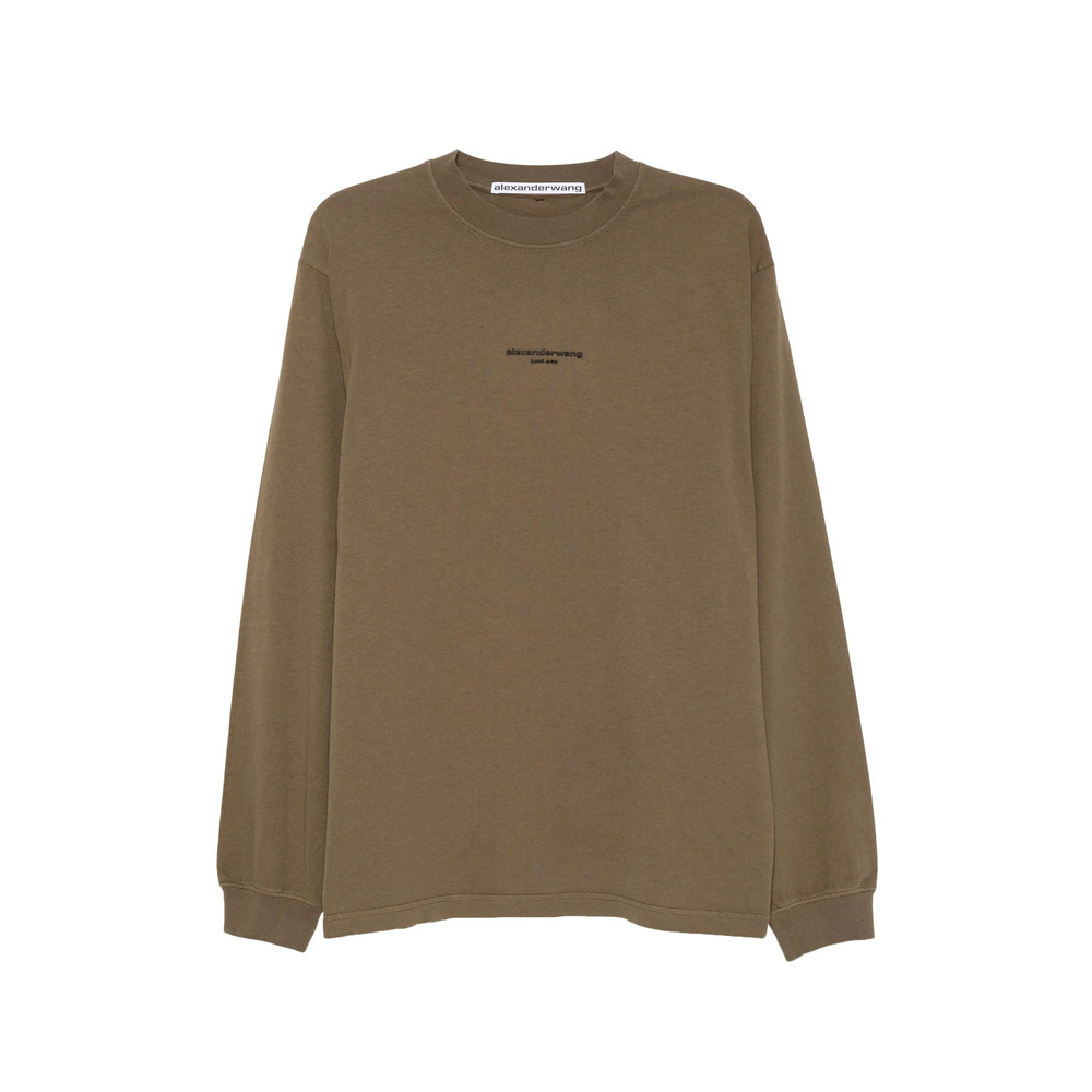 Alexander Wang Logo-embroidered Long-sleeve T-shirt